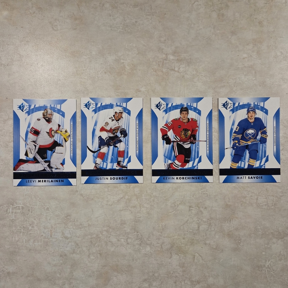 2023-24 UD SP Hockey Rookie Trading Cards Set Of 4